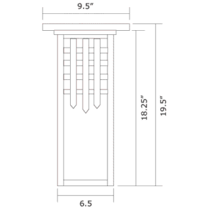 Castle Gate™ Exterior 8" Wide Semi Flush Ceiling Light