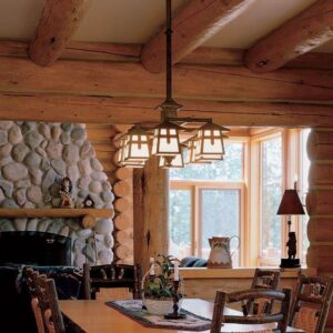 Stamford™ Lantern Eight Light Columnar Chandelier