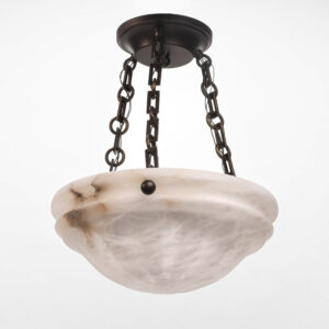 Palladian Alabaster 12" Multi-Stem Chain Hung Pendant