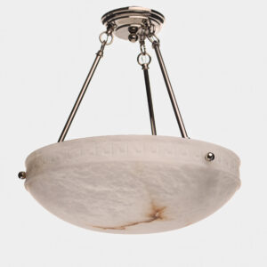 Greek Key Alabaster 19" Multi Stem Pendant