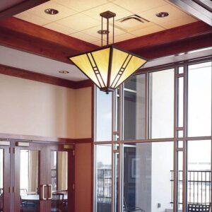 Mission™ Lantern 30" Wide Multi-Stem Exterior Pendant Light